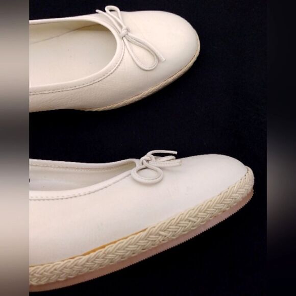 Leather Wedge Woven High Heel Shoes SZ 40 with Tie Bow Women's - Picture 7 of 13